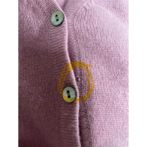Pale dusty rose pink 100% 2ply cashmere Cardigan Size Mm - Picture 4 of 5